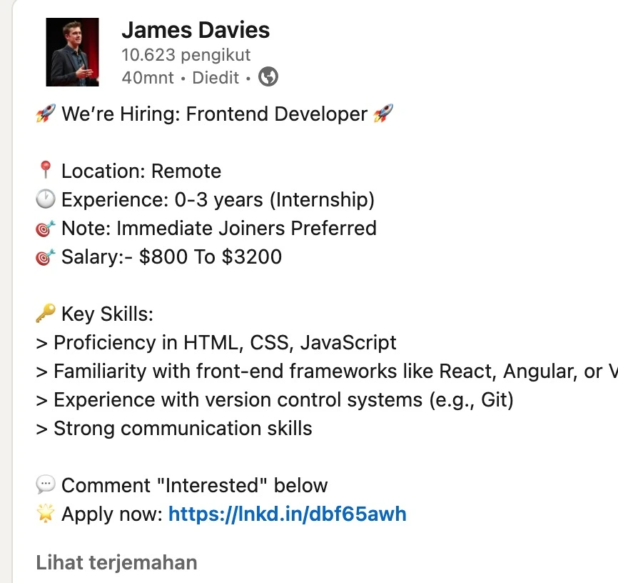 Job Opportunity
